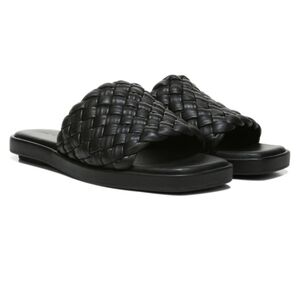 Vince Black Rumi Woven Leathef Sandals